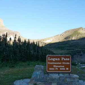 Logan Pass sign